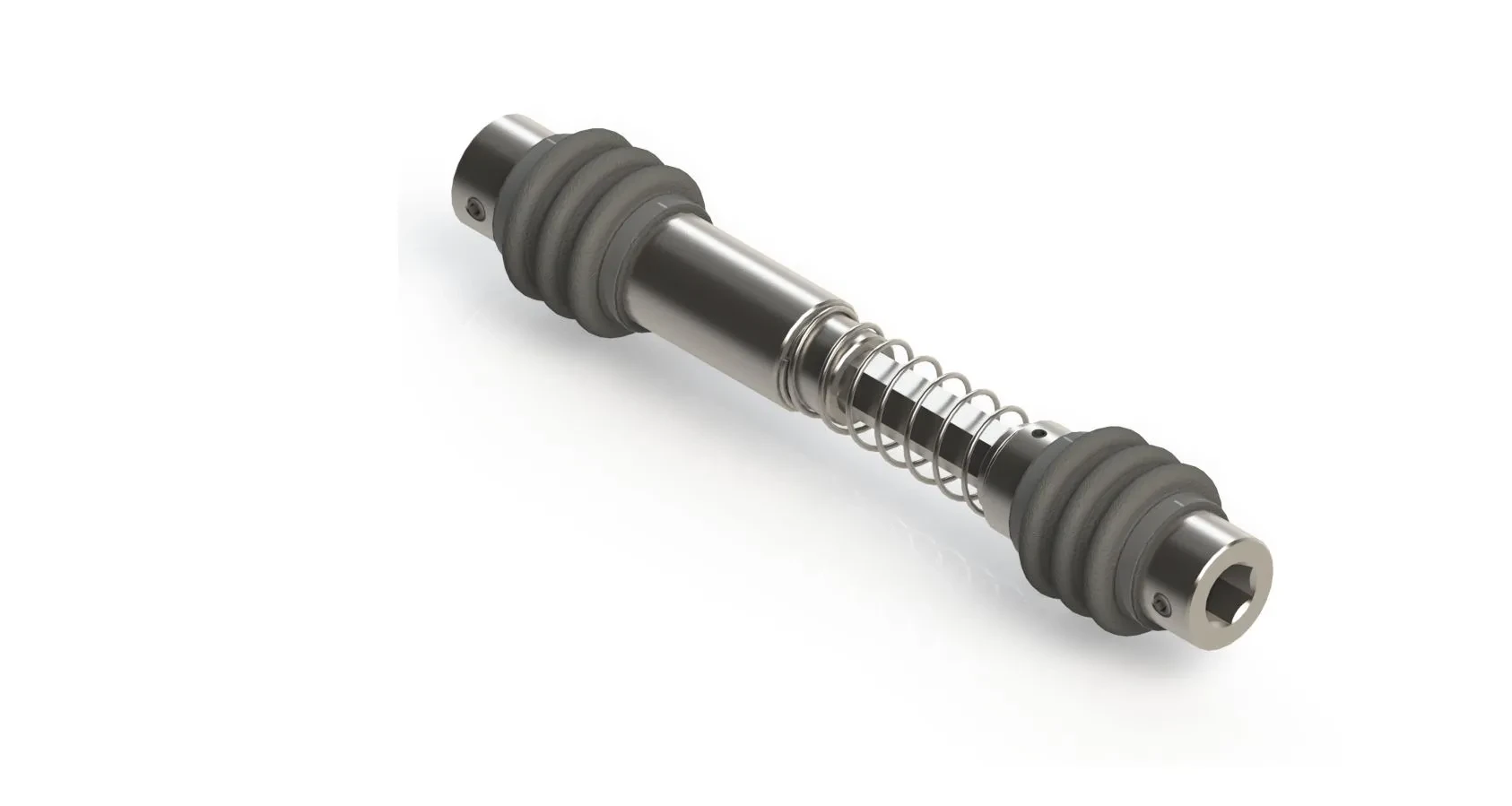 Telescopic Drive Shaft with Boots and Spring Load Feature
