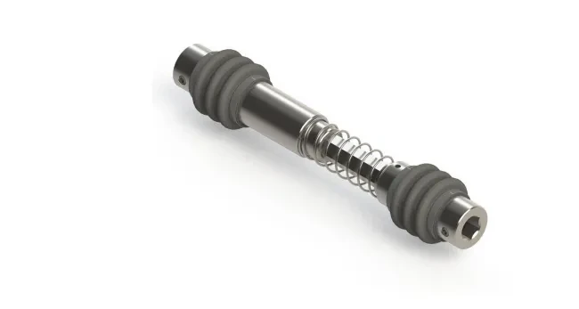 Telescopic Drive Shaft with Boots and Spring Load Feature